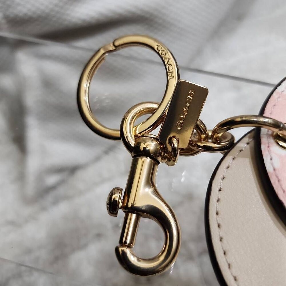 Coach Mirror Bag Charm With Graphic Ditsy Print - Picture 6 of 8